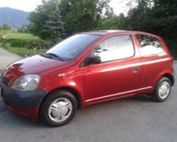 A red Toyota Yaris (not ours)